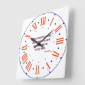 詩篇71:21 KJV聖書Verse IIローマ数字 スクエア壁時計 (傾斜)