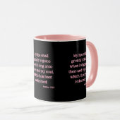 詩篇71:23 KJVバイブル聖句Two-Tone Mug マグカップ (正面右)