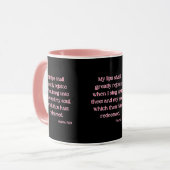 詩篇71:23 KJVバイブル聖句Two-Tone Mug マグカップ (正面左)
