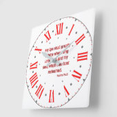 詩篇71:23 KJV聖書ローマ数字 スクエア壁時計 (傾斜)