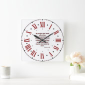 詩篇71:24 KJV聖書ローマ数字 スクエア壁時計 (ホーム)