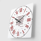 詩篇71:24 KJV聖書ローマ数字 スクエア壁時計 (傾斜)