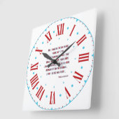 詩篇71:24 KJV聖書Verse IIローマ数字 スクエア壁時計 (傾斜)