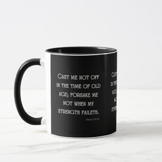 詩篇71:9 KJVバイブル聖句Two-Tone Mug マグカップ (左)