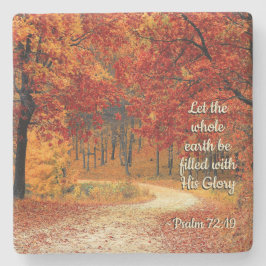 詩篇72:19地に彼の栄光を満たす ストーンコースター
