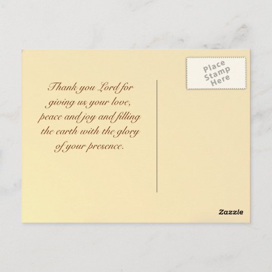 詩篇72:19地を彼の栄光と共に造らせよ ポストカード (裏面)