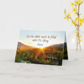 詩篇72:19地を神の栄光と共に造らせよ カード (黄色い花)