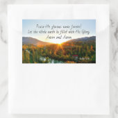 詩篇72:19地を神の栄光と共に造らせよ 長方形シール (バッグ)