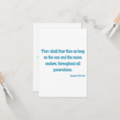 詩篇72:5 KJVバイブル聖句フラットグリーティングカード カード (正面/裏面インサイチュ)