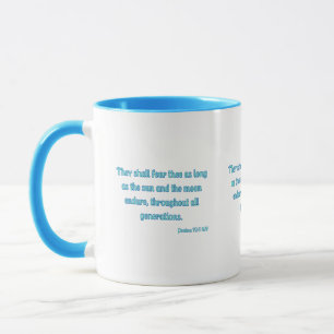 詩篇72:5 KJVバイブル聖句Two-Tone Mug マグカップ