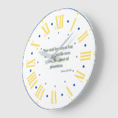 詩篇72:5 KJV聖書ローマ数字 ラージ壁時計 (傾斜)