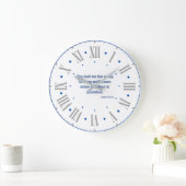 詩篇72:5 KJV聖書Verse IIローマ数字 ラージ壁時計 (ホーム)