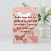 詩篇72:7 KJVバイブル聖句Pic Flat Greeting Card カード (スタンド正面)