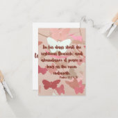 詩篇72:7 KJVバイブル聖句Pic Flat Greeting Card カード (正面/裏面インサイチュ)