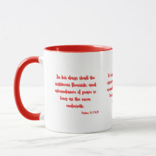 詩篇72:7 KJVバイブル聖句Two-Tone Mug マグカップ