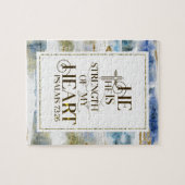 詩篇73:26彼は私のハートの力である ジグソーパズル (横)