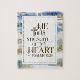 詩篇73:26彼は私のハートの力である ジグソーパズル