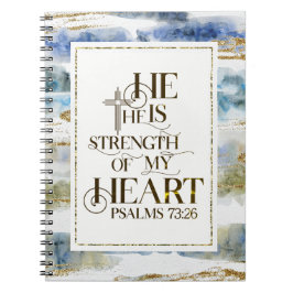 詩篇73:26彼は私のハートの力である ノートブック