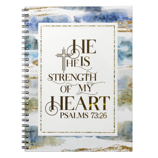 詩篇73:26彼は私のハートの力である ノートブック (正面)