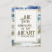 詩篇73:26彼は私のハートの力である 名刺 (正面)