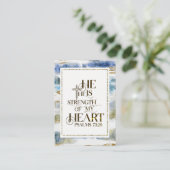 詩篇73:26彼は私のハートの力である 名刺 (スタンド正面)