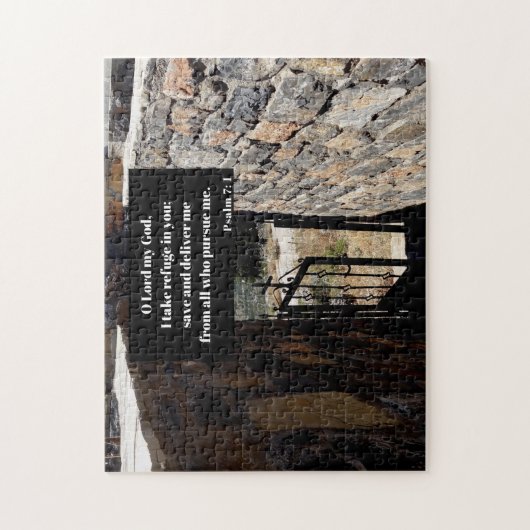 詩篇7:1神は私の皈依する聖書の聖句 ジグソーパズル (縦)