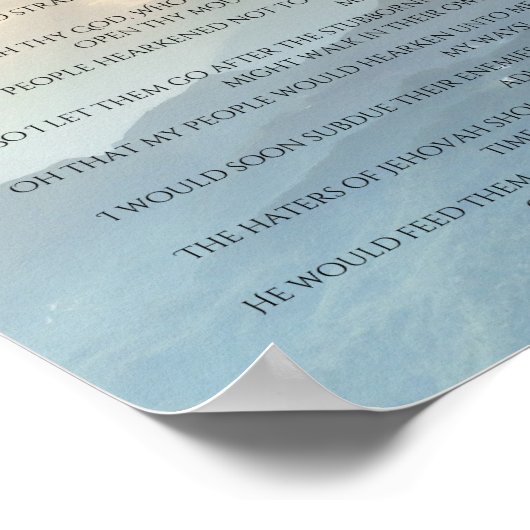 詩篇81、私たちの力を神に声を上げて歌う ポスター (角)