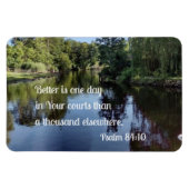 詩篇84:10あなたの裁判所で一日の良い マグネット (横)
