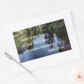 詩篇84:10あなたの裁判所で一日の良い 長方形シール (封筒)