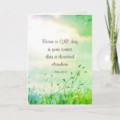 詩篇84:10あなたの裁判所の聖書の中の一日よりよい カード (正面)