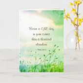 詩篇84:10あなたの裁判所の聖書の中の一日よりよい カード (黄色い花)