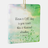 詩篇84:10あなたの裁判所の聖書の中の一日よりよい セラミックオーナメント (右)