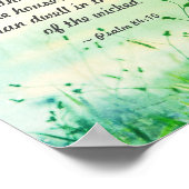 詩篇84:10あなたの裁判所の聖書の中の一日よりよい ポスター (角)