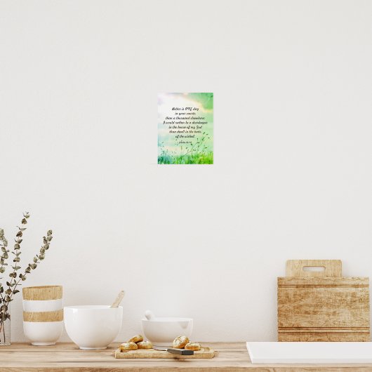 詩篇84:10あなたの裁判所の聖書の中の一日よりよい ポスター (キッチン)