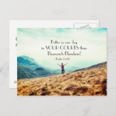 詩篇84:10あなたの裁判所の聖書の中の一日よりよい ポストカード (正面/裏面)