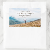 詩篇84:10あなたの裁判所の聖書の中の一日よりよい 長方形シール (バッグ)