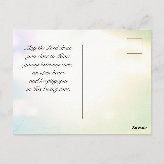 詩篇84:10あなたの裁判所の聖書の節の一日のために ポストカード (裏面)