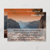 詩篇84:10 Scripture Memory Card ポストカード (正面/裏面)