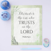 詩篇84:12キリスト教の聖書聖句 チラシ (シングル)