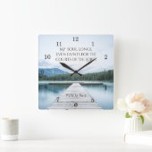 詩篇84:2わたしの魂は主の宮廷を求める スクエア壁時計 (ホーム)