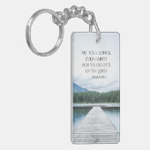 詩篇84:2主の裁判所，聖なる書物、 経典 キーホルダー (正面左)