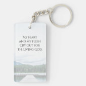 詩篇84:2主の裁判所，聖なる書物、 経典 キーホルダー (裏面)