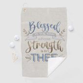 詩篇84:5賛美 -男である ゴルフタオル (インサイチュ)