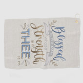 詩篇84:5賛美 -男である ゴルフタオル (横)