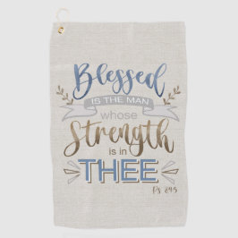 詩篇84:5賛美 -男である ゴルフタオル