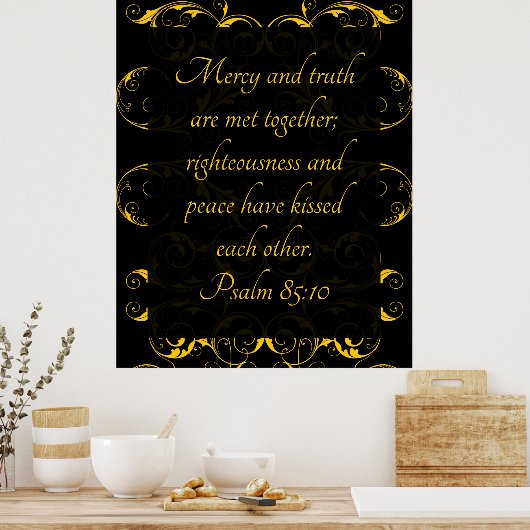 詩篇85:10 ポスター (キッチン)