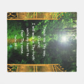 詩篇86:11 フリースブランケット (正面(横))