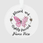 詩篇88:4高賛美名カスタム蝶 オーナメント (裏面)