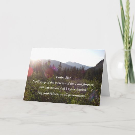詩篇89:1わたしは主の業を歌う カード (正面)