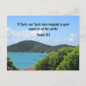 詩篇8:1主よ、主よ、どのように威厳のあるか ポストカード (正面)